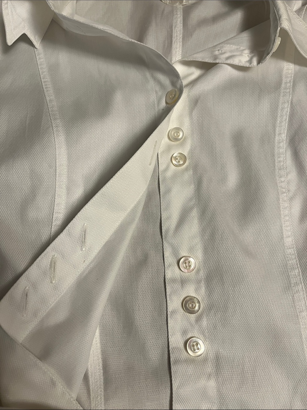 Escada White Long-Sleeve Dress Shirt, set of 2 whites, size 6 USA , cotton - Picture 12 of 17